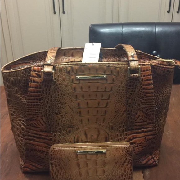 Large Brahmin handbag and wallet.